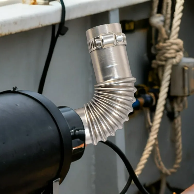 25mm Elbow Pipe Air Diesel Parking Heater Exhaust Pipe Connector W/Clamps for Webasto Diesel Heater