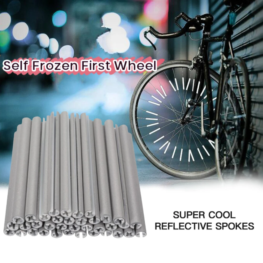 5/4/3/2/1 bag Reflective Mount Clip Tube Warning Strip bicycle accessories Bicycle Wheel Spoke Reflector Stripe Steel Wire Lamp MTB Bike Reflector
