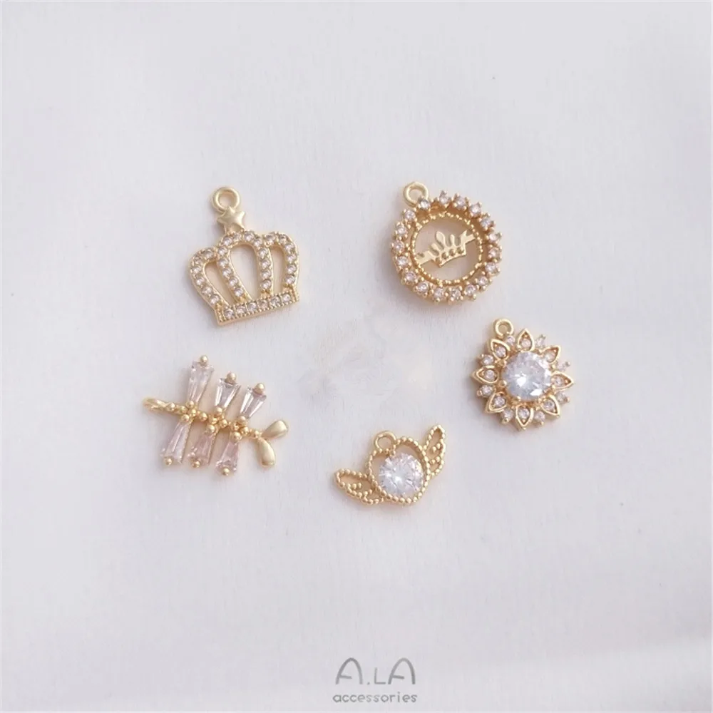 14K золотой плакированный циркониевая Корона