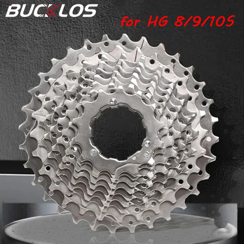 

BUCKLOS 8 9 10 10 Speed Cassette for HG Road Bike Cassette 11-28T/32T/34T/36T/40T/42T/46T/50T Bicycle Freewheel 9v 10v Sprocket