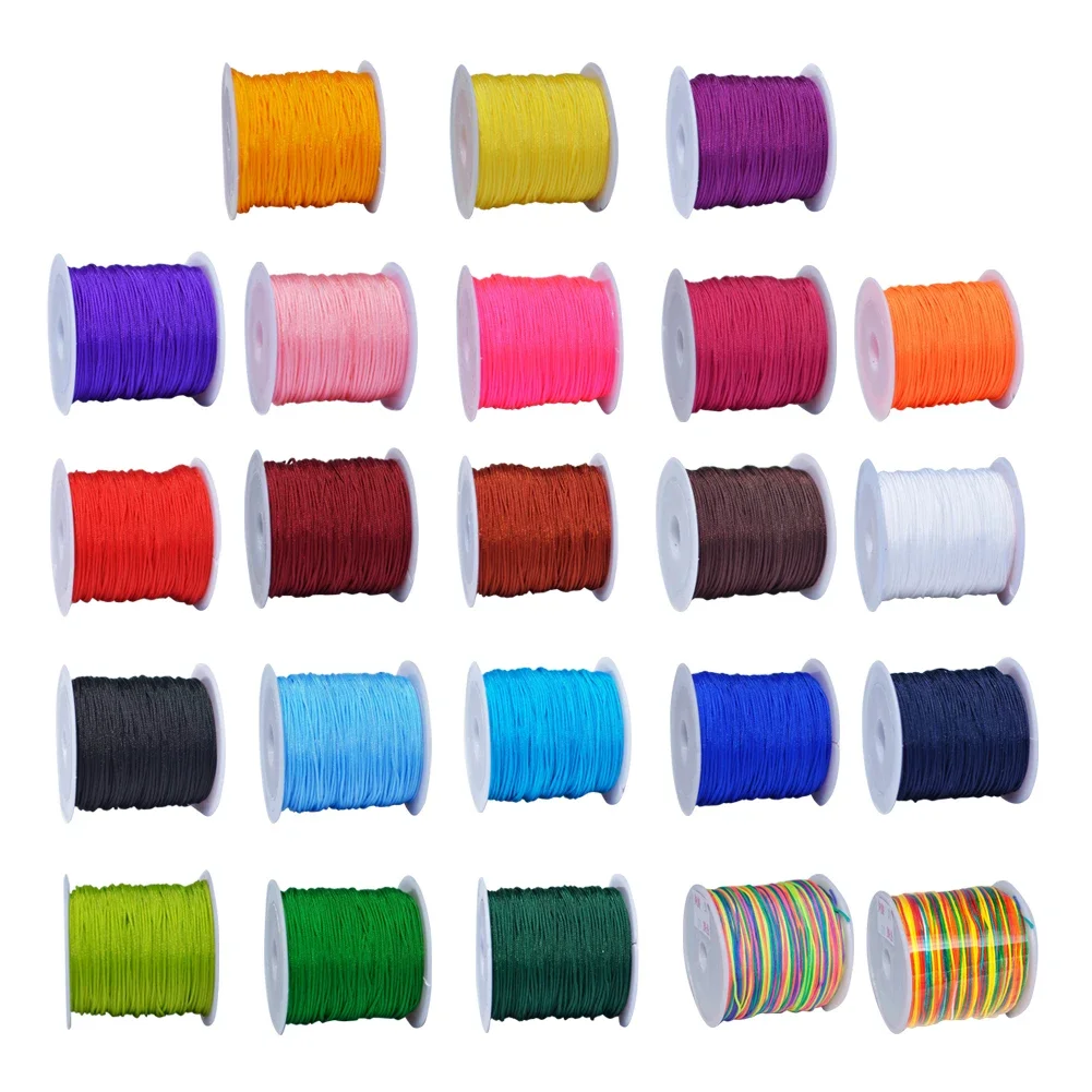 Premium 0.8mm Nylon Cord for DIY Jewelry and Craft Projects - 20M Roll