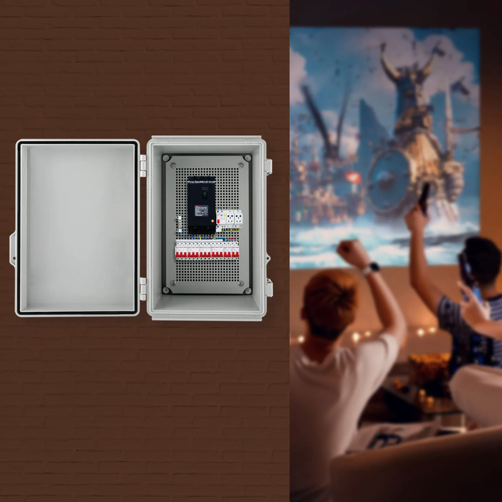 Waterproof Junction Box Outdoor Electrical Enclosure IP66 Plastic Weatherproof Project Box - 1
