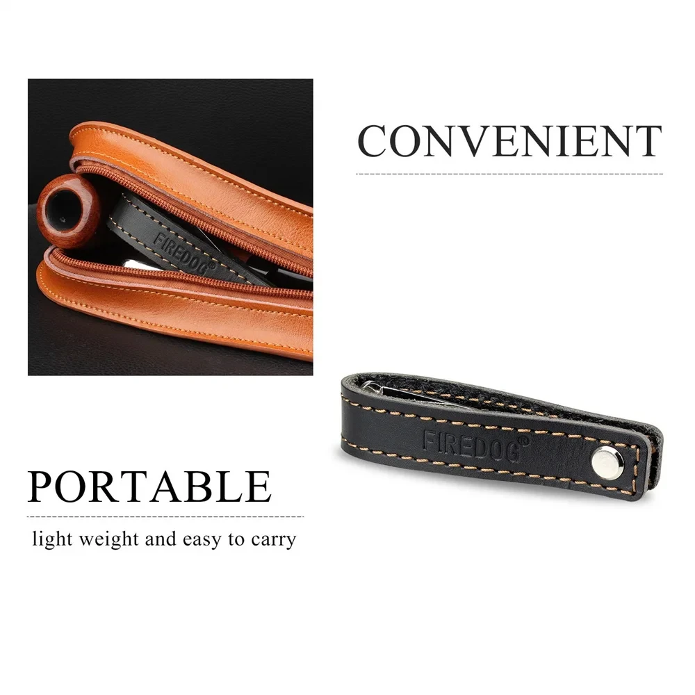 Leather Tobacco Smoke Pipes Holder Stand Bracket Rack with Stainless Steel Pipe Reamer Cleaner Tamper Tool Smoking Accessories tobacco smoking accessories