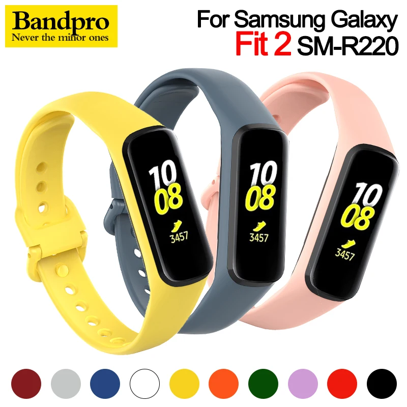 Silicone Watch Strap For Samsung Galaxy Fit 2 SM-R220 band Bracelet Replacement Wrist For Galaxy Fit 2 Watch Correa soft Accessories