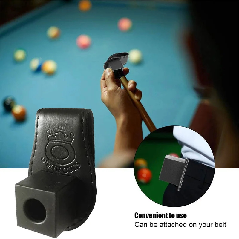 Billiard Chalk Holder Pool Cue Magnetic With Belt Clip Portable Fix Bag Billiards Accessory