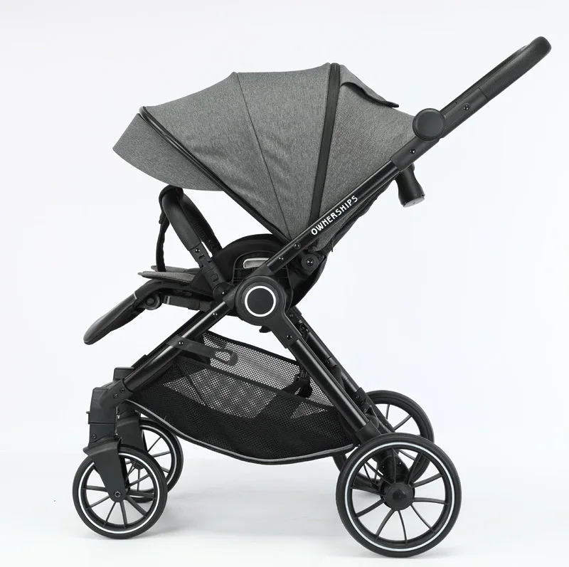 Light Baby Stroller Can Sit Lie Down One-click Folding Pushchair High Landscape Pram Shock-absorbing Newborn Carriage