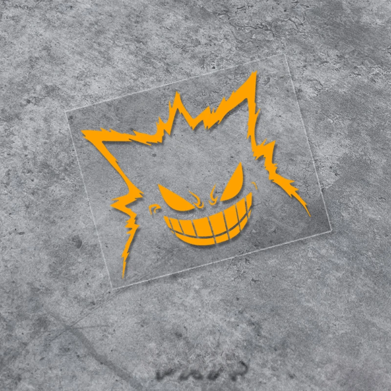 1PCS JDM Anime Cute Ghost Motocross Fuel Tank Stickers DIY Motorcycle Helmet Body Decoration Off-road Vinyl Decals 16.5x7.5CM