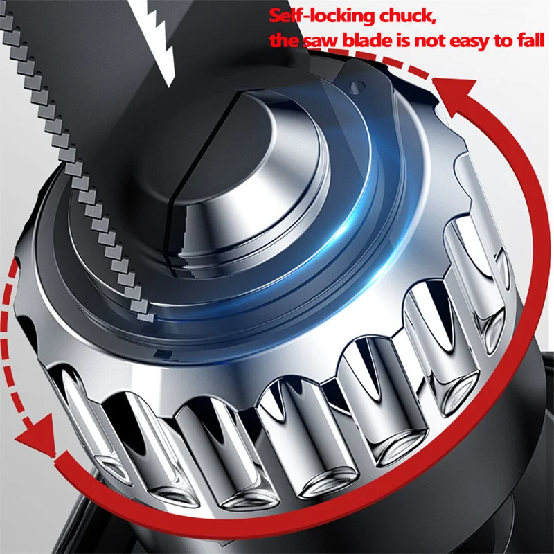 Sega Alternativa A Batteria 18V Compatibile Makita - Con 4 Lame Per Legno E Metallo - Foto 10