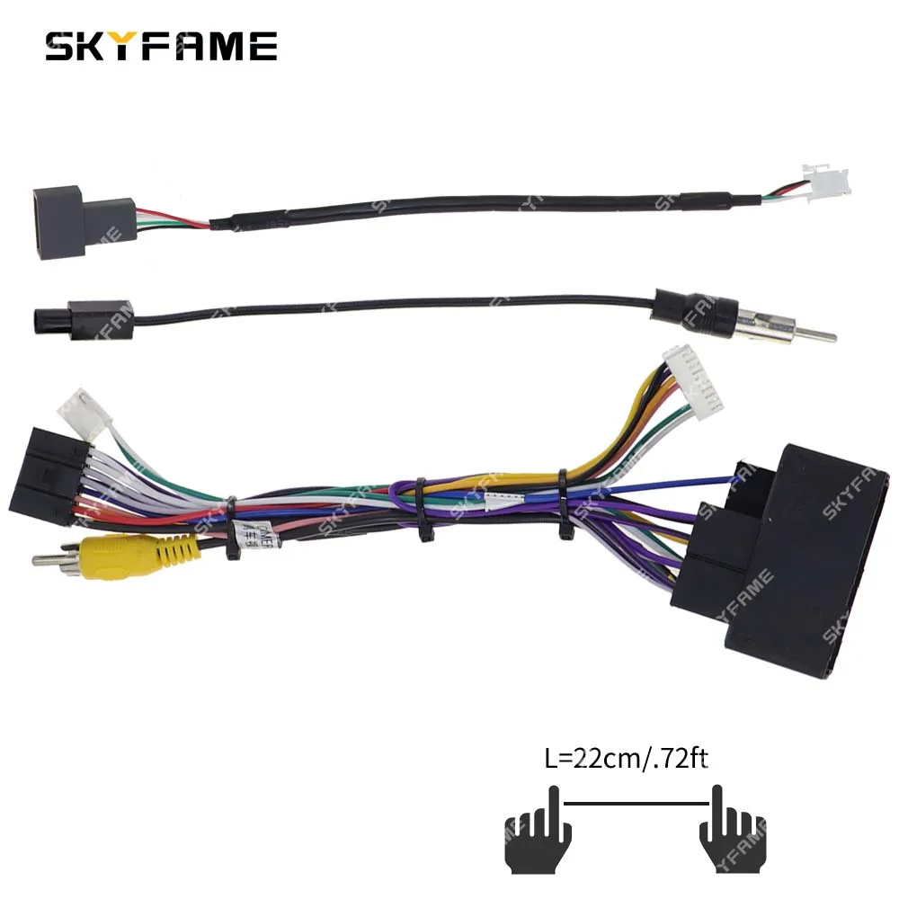 SKYFAME Car 16Pin Wiring Harness Adapter Canbus Box For Citroen Peugeot Series Berlingo C-triumph C-elysee C-qurtre
