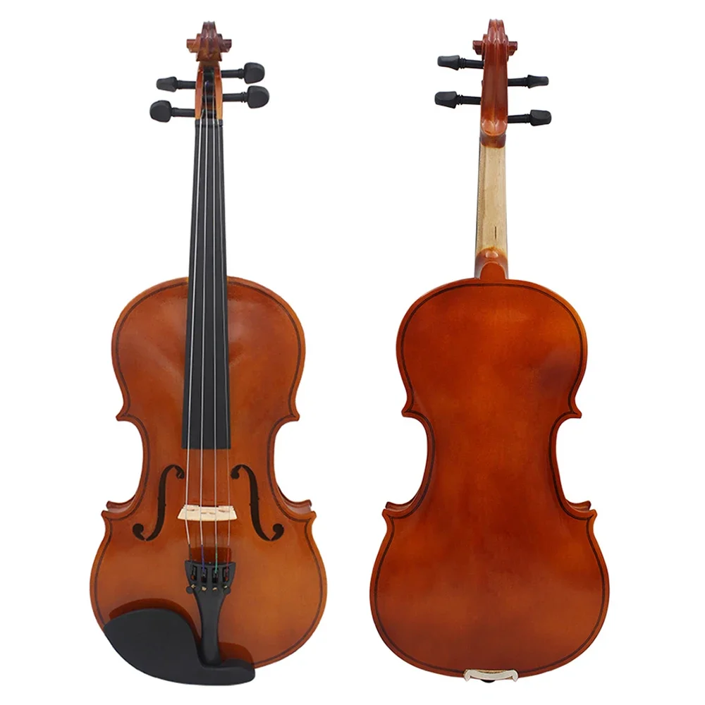 1/8 1/4 1/2 3/4 4/4 Acoustic Violin Natural Solid Wood Violin Fiddle With Carrying Case Bow Beginners Musical Instrument Gifts