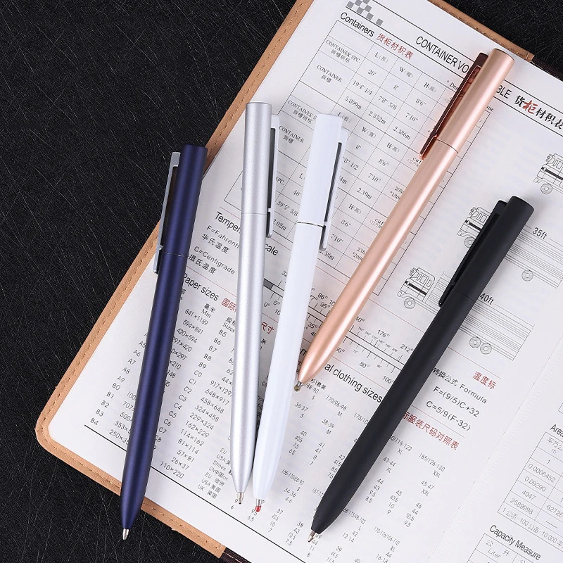 Metal Gel Pen with Refills For Xiaomi Metal Sign Pen 0.5MM Black/Blue/Red Ink Smooth Rotating For Business