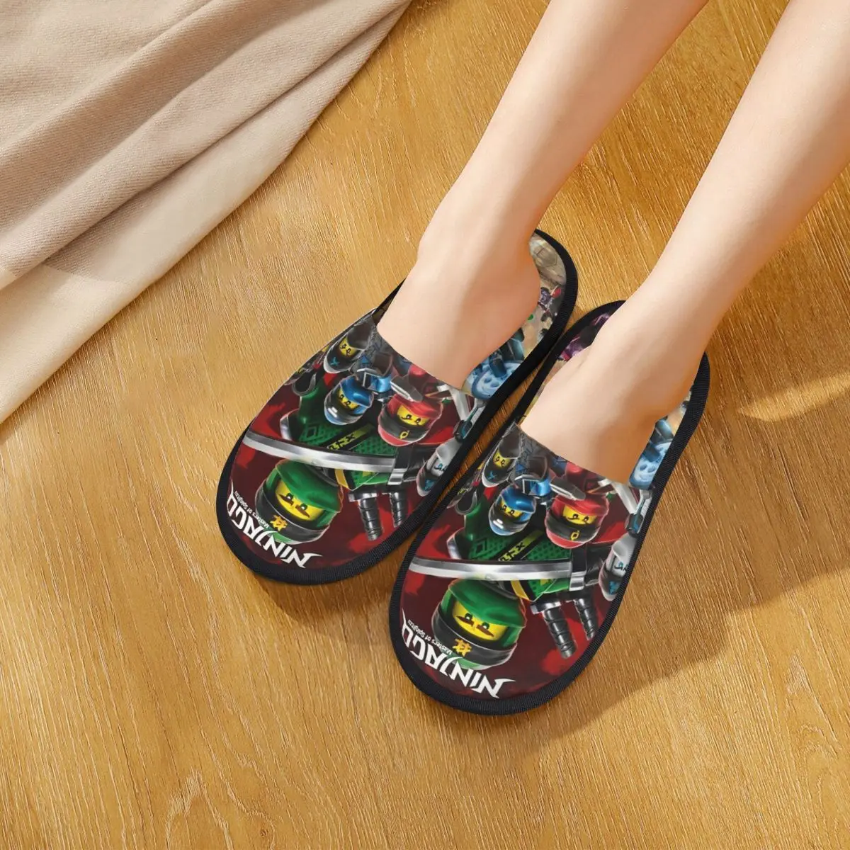 Winter Home Cotton Slippers N-ninjagos Merch Household Fur Slippers Slides Living Room  Cozy Non-slip Slides 5