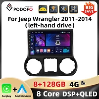 Podofo 10.1 ''WIFI 4G autoradio pour Jeep Wrangler 2011-2014 lecteur multimédia Navigation Carplay Android Auto 8Core BT AI voix 1