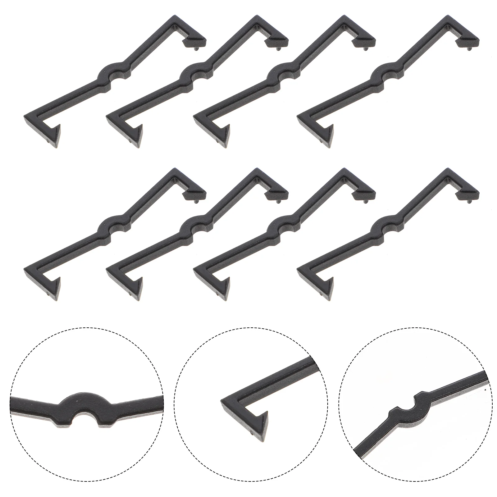 

100 Pcs Hook Fastening Buckle Pegboard Display Accessories Plastic Fixed Fixer Black Heavy Duty Hangers