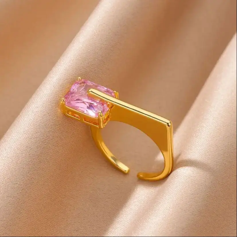 Zircon Rings for Women Stainless Steel