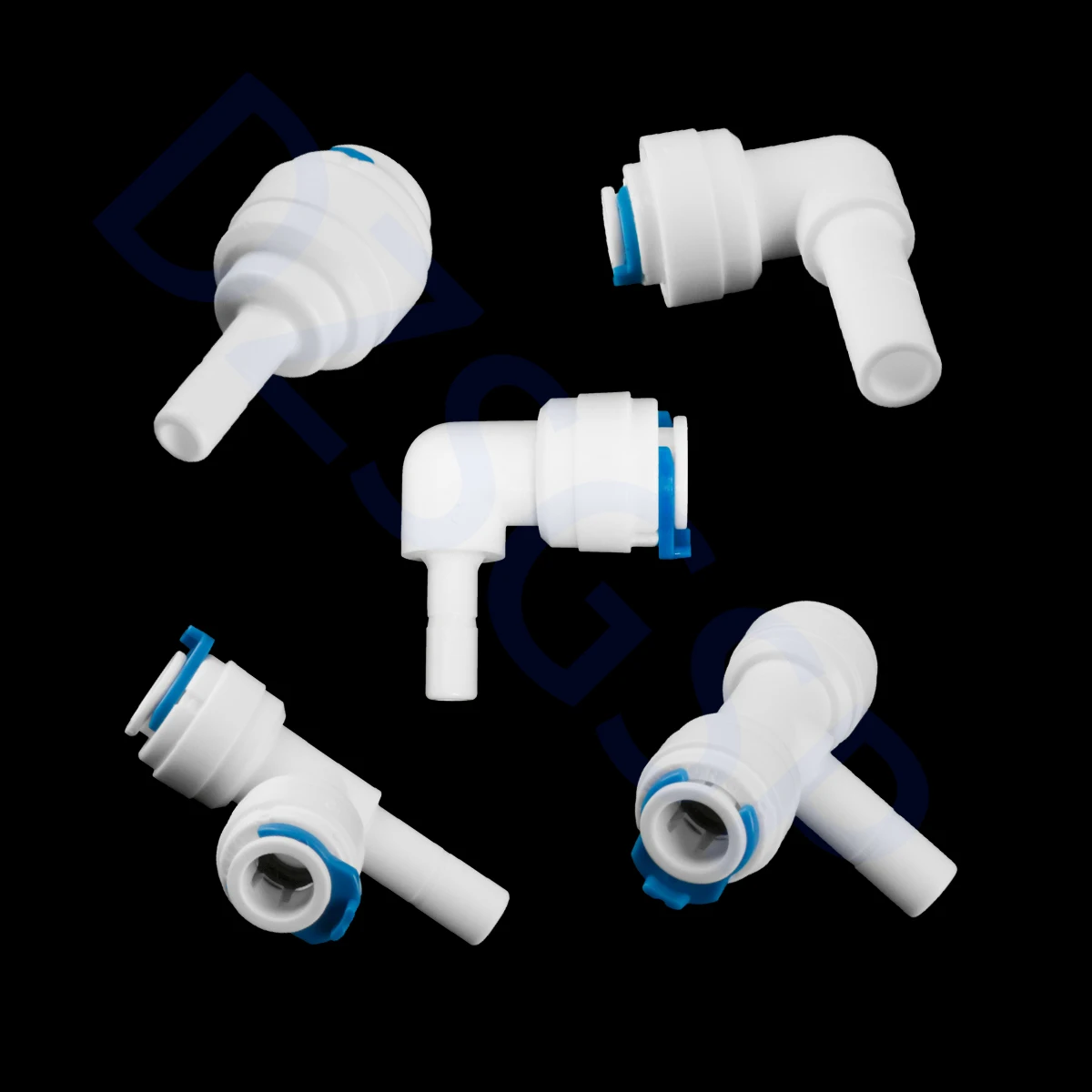 

Reverse Osmosis 1/4 3/8 Hose Connection Quick Coupling 1/4 3/8 Stem L Straight Tee RO Water Aquarium Plastic Joint Pipe Fitting