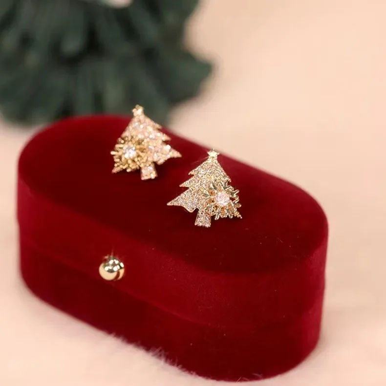 ピアス EOU STUDIO Holiday E1GOLD 1pair Xmas Santa Claus Drop Earrings Christmas Tree