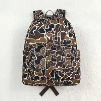Western Fashion Baby Kids Boys Brown Camo Backpack Zip Back Bags Wholesale Boutique Children Back To School Bags 1