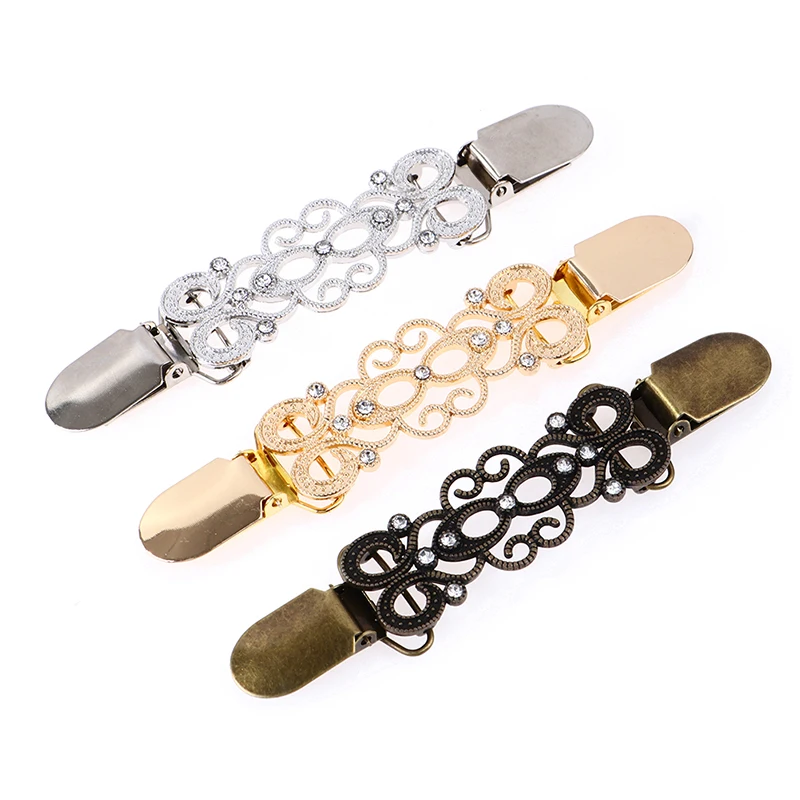 

1PC Sweater Cardigan Clip Duck-mouth Clips Flexible Beaded Pearl Pin Brooch Shawl Shirt Collar Buckles For Clothing Decor