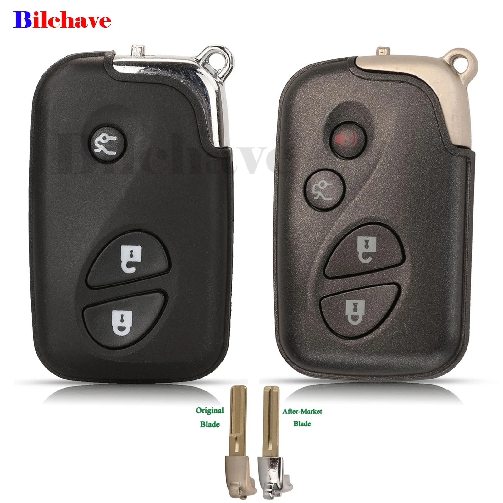 

jingyuqin 3/4 Buttons Remote Car Key Shell Case Fob For LEXUS IS250 ES350 GS350 LS460 GS With Blade Replacement