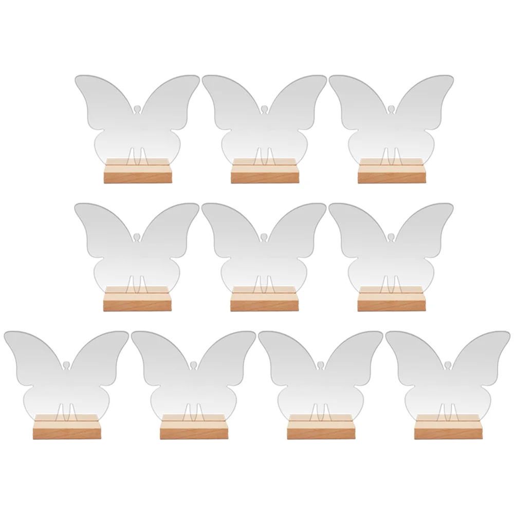 Butterfly Shaped Acrylic Place Cards Seating Chart Wedding Signs Reserved Table Banquet Party Supplies Festive Decorations place card holders place cards floral card holders