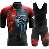 2023 Spider Cycling Jersey Set Popular Hero Cycling Clothing Cartoon Anime Road Bike Shirts Suit Summer Bicycle Tops MTB Maillot 1