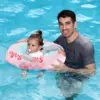 Swimbobo Baby Beauty Mermaid Floating Ring Girl Water Toy Children PVC Inflatable Swimming Seat Rings For Pool Summer Portable 2