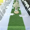 Artificial Grass Dining Table Runner Green Table Decor for Holiday Party, Kitchen,Wedding,Banquet,Outdoor Tea Party Decorations 2