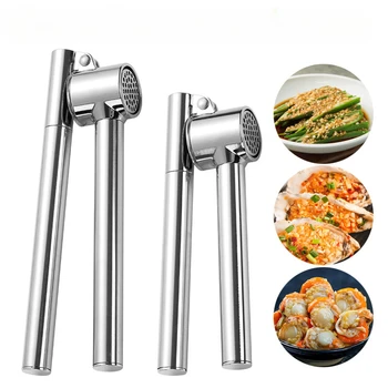 304 stainless steel garlic press catalpa alloy garlic paste maker manual garlic clip kitchen gadgets