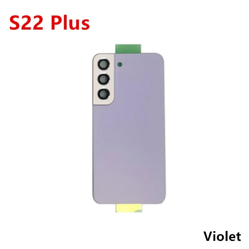 삼성 갤럭시 S22 플러스 S906 유리 배터리 뒷면 커버 수리용 S22Plus 하우징 도어 폰 후면 케이스 + 카메라 렌즈 교체