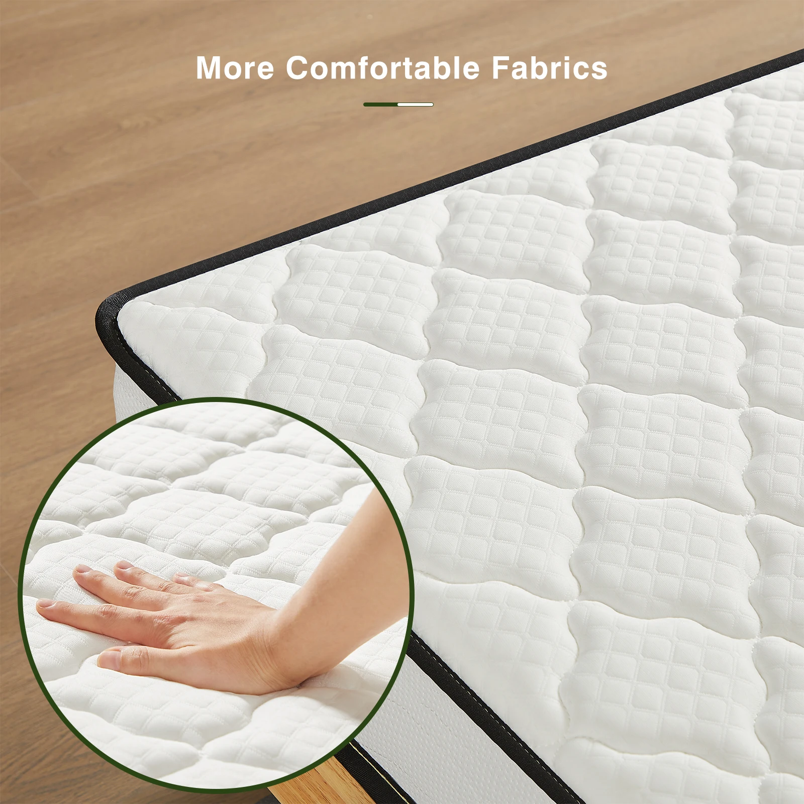 6 Inch innerpring Dream Ded Mattress Medium Firm Feel, Fiberglass Free, Host Youth Guest Bedroom, Mattress in A Box, Twin,Twinxl 6
