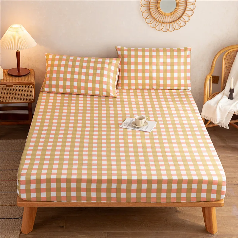 

New Pure Cotton Old Coarse Cloth Fitted Sheet Single Piece Cotton Bed Cover