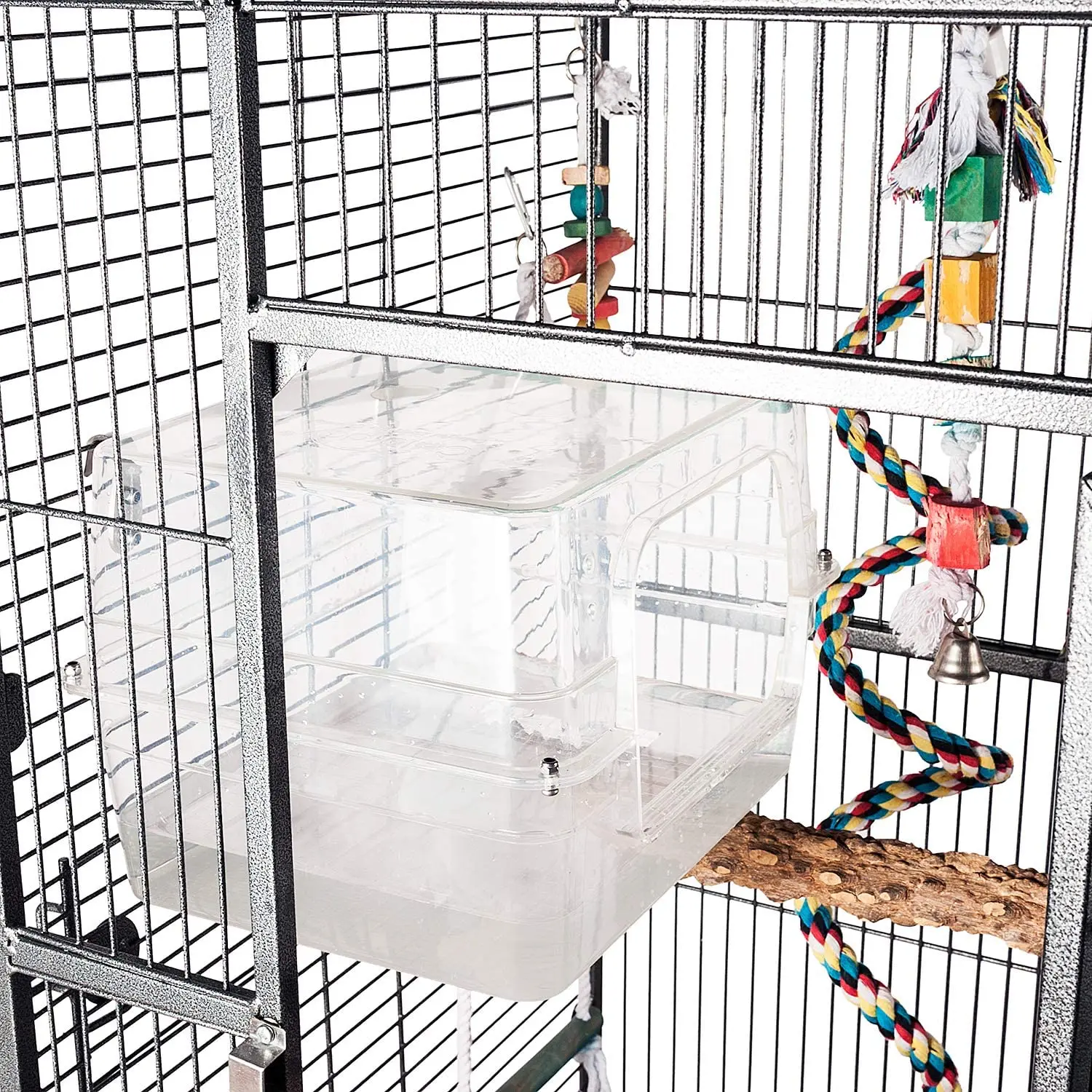 Bird Bath Shower Large Transparent Bathtub Clear Hanging Cube Box for