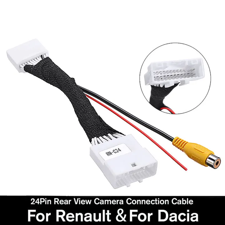 24-Pin-Rear-Backup-Reversing-Camera-Video-Adapter-Connection-Cable-For ...