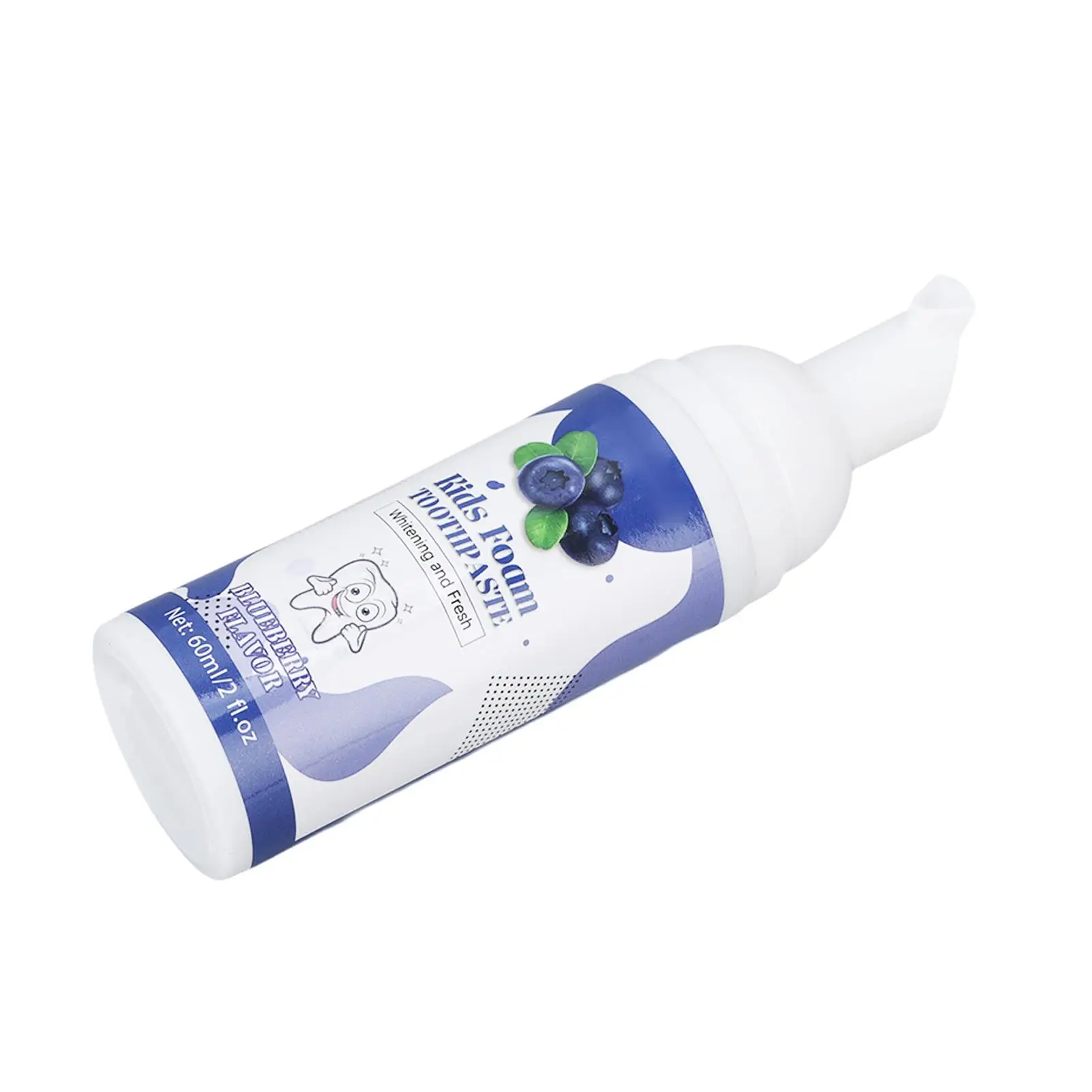 60ML Kids Bubble Toothpaste Mousse-Blueberry Flavor Foam for Children's Dental Care