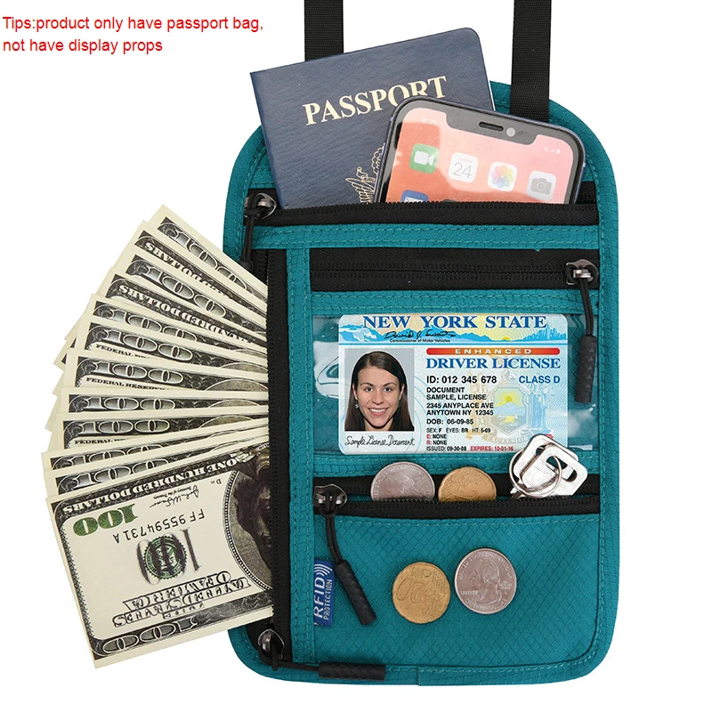 RFID Blocking Waterproof Travel Wallet & Anti-Theft Phone Purse