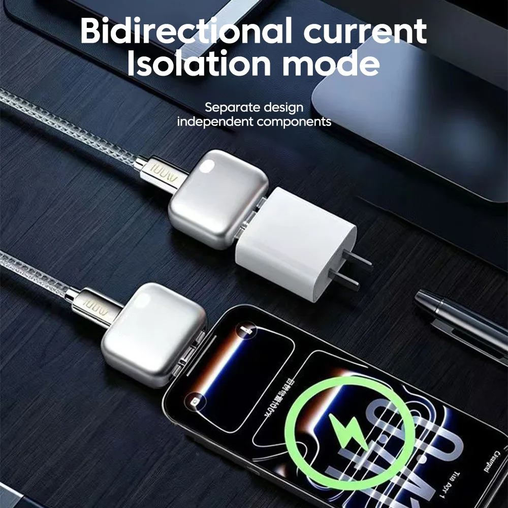 미니 140W PD 고속 충전기 분배기 자동 전원 차단 보호 기능 탑재 타입-C to USB C 커넥터 아이폰 17 16 15 삼성 태블릿 노트북용