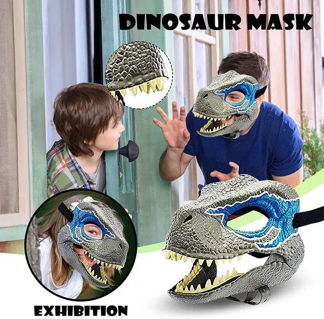Halloween 3D Dinosaur Mask, Role Play Adereços, Desempenho Chapelaria,  Jurassic World, Raptor, Dino Festival, Presentes de Carnaval - AliExpress