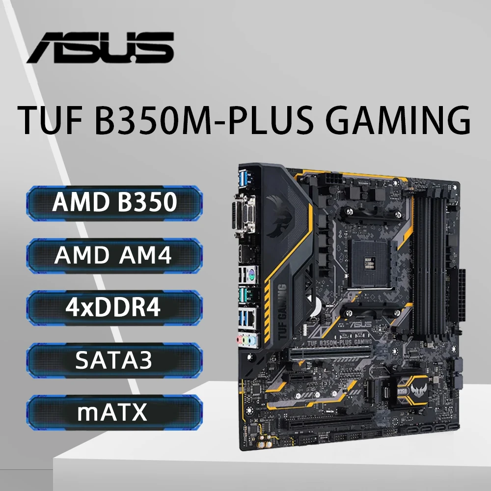 ASUS マザーボード TUF B350M-PLUS GAMING ソケットAM4！高耐久が売りのマザーボード！話題のRyzenで組むのに是非これを！◆J334477 P ASUS TUF B350M-PLUS GAMING Socket AM4 DDR4 64GB Micro ATX Motherboard