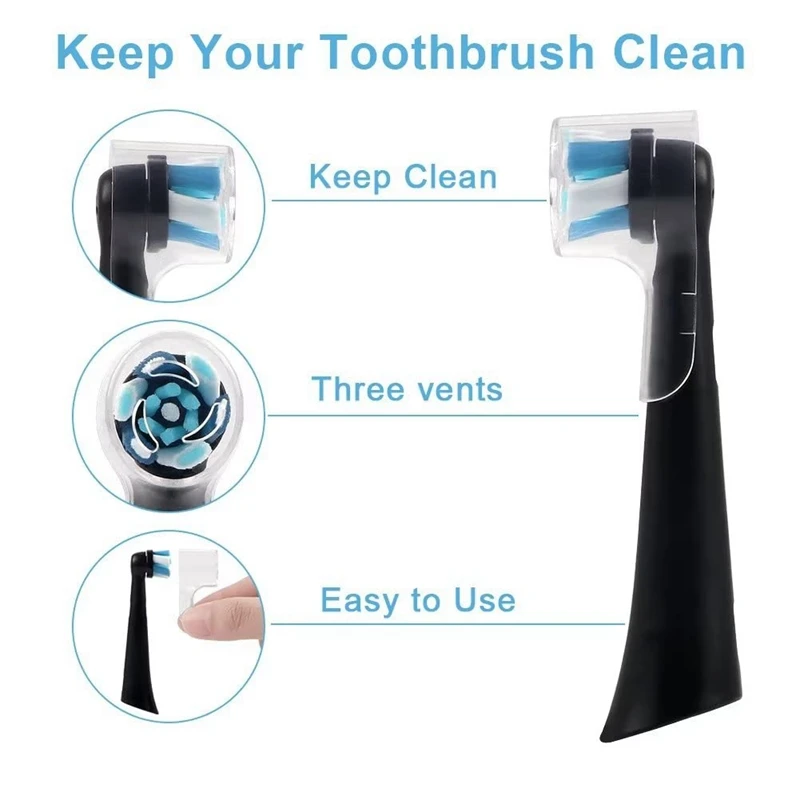 6 Pack Toothbrush Heads Dustproof Cover Compatible For Oral B Fits For Oral-B IO Series Convenient Travel Multicolor