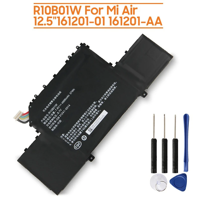 

Replacement Battery R10B01W For Xiaomi Mi Air 12.5 Inch Laptop 161201-AA 161201-01 R10BO1W Rechargeable Tablet Battery 4866mAh