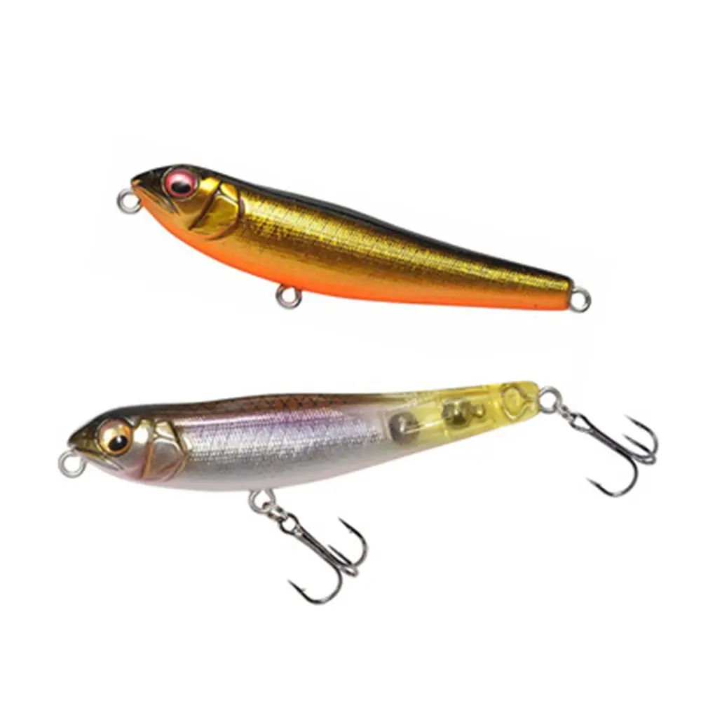 Transparent Useful Tackle Crankbaits Pencil Baits with Steel ball Minnow Lures Winter Fishing Fish Hooks