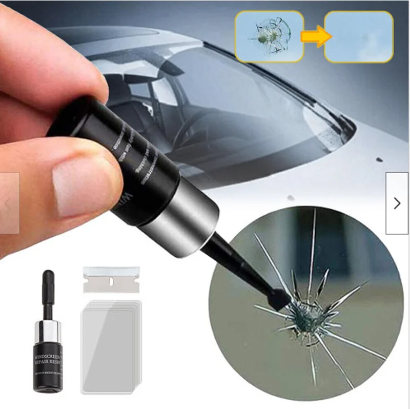 Windshield Repair Kit Car Glass Repair Window Cracks Gone Remove Scratch Automobile Truck Motorcycles Broken Recovery Set