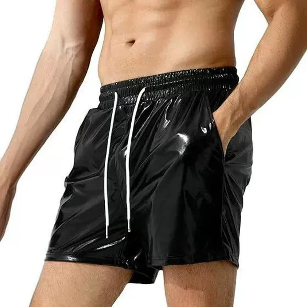 Metallic Gold Silver Jazz Dance Shorts for Men