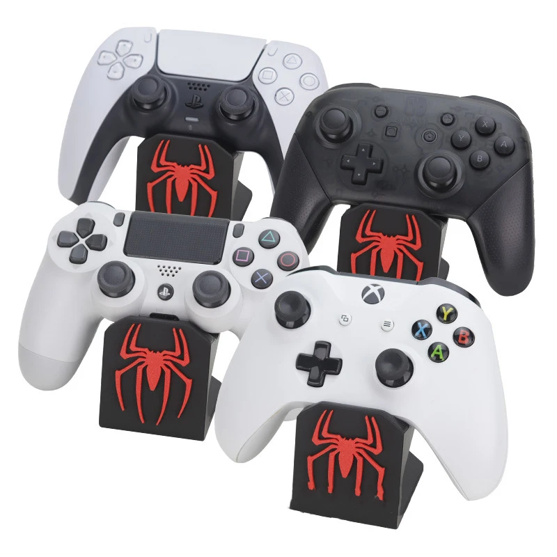 커스텀 스파이더 스타일 게임 컨트롤러 데스크탑 홀더 스탠드 플레이스탠드 베이스 서포트 (Xbox ONE, One S, PS5, PS4, 스위치 프로 게임패드용)