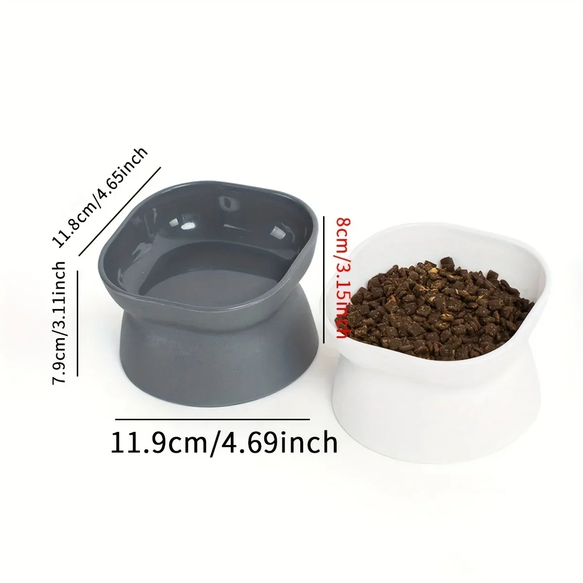 1pc-Pet Inclined Feed Bowl, Cat and Dog Dining Bowl, Pet Neck Protection