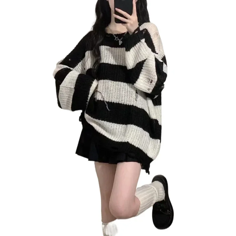 Anime NANA Okazaki Shinichi Cosplay Costume Adult Women Knitted Sweater Stripe Top Halloween Party Outfit