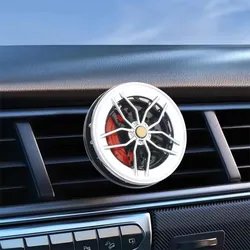 Rotatable Air Freshener Clip with Wheel Hub Design - Decorative Car Accessory (F)
