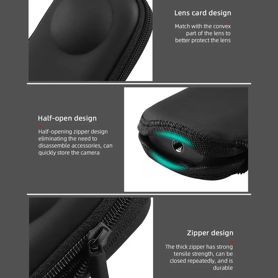 Set Di Accessori Per Insta360 X3: Custodia Rigida, Tappi Per Obiettivi E Protezioni Varie. Include Anche Caricabatterie.
