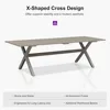 11 Pieces Patio Dining Set Wicker Outdoor Furniture Rectangular Table and Chairs Set for Garden Deck Aluminum Frame 3